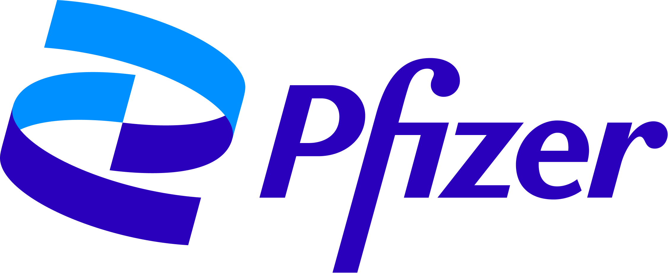 Pfizer logo in blue color